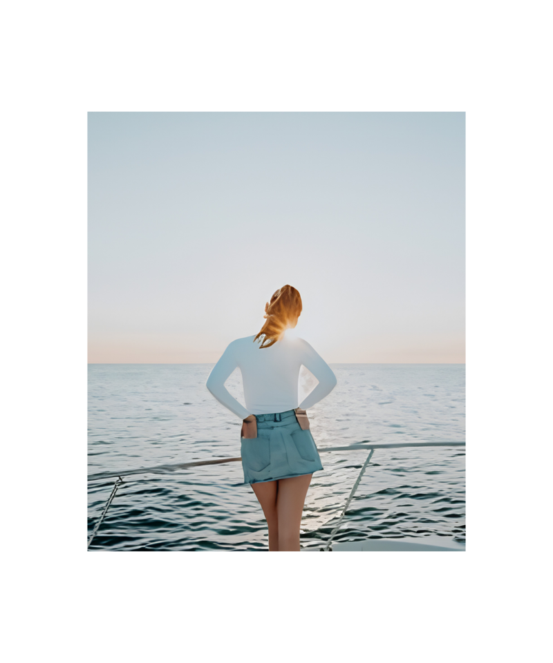 A sunlit moment on the lake, looking out from the bow of a boat