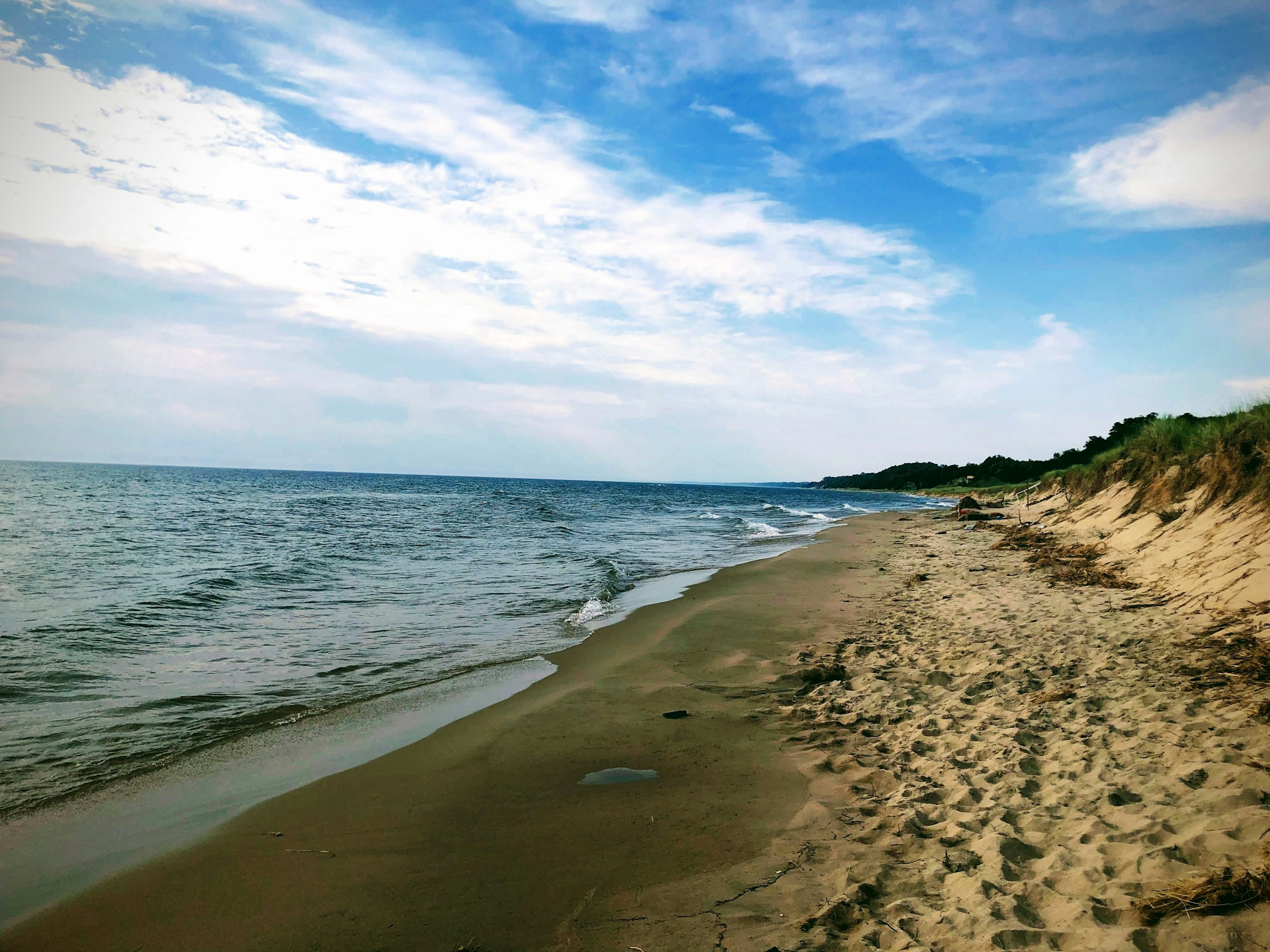 The Lake Michigan shoreline, with space to explore and unwind